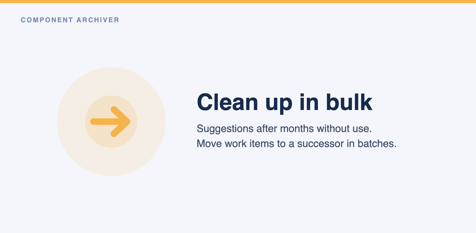 "Move work items" replaces an archived component on all its work items with the successor.