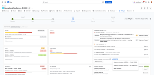 Minutes recorded in the project. Agenda, attendance and decisions captured in meeting mode, filed against the project in Confluence.