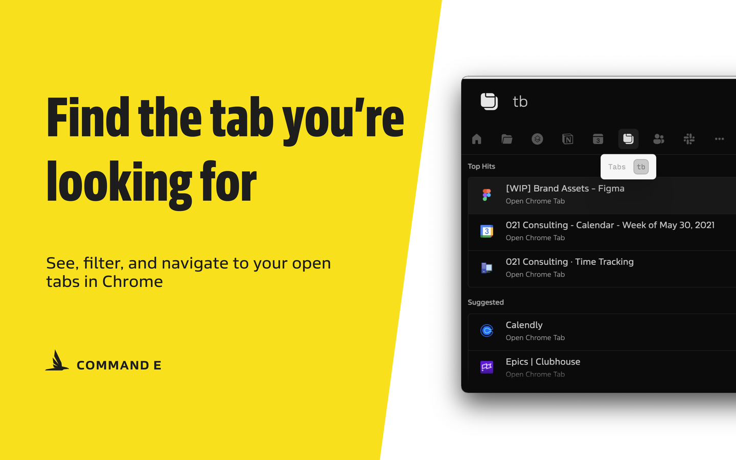 Find the tab you're looking for