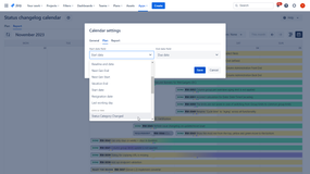 Select any standard or custom date or datetime field and start/end dates. This allows to sync your issues with other out of the box or third party tools.