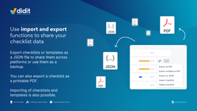 Export checklists as JSON or (multi-checklists) PDF