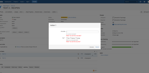 The validation on dialogs