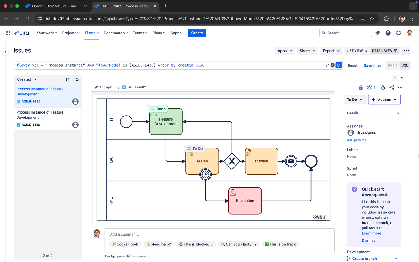 Visualize Process Status Directly in the Jira Issue View