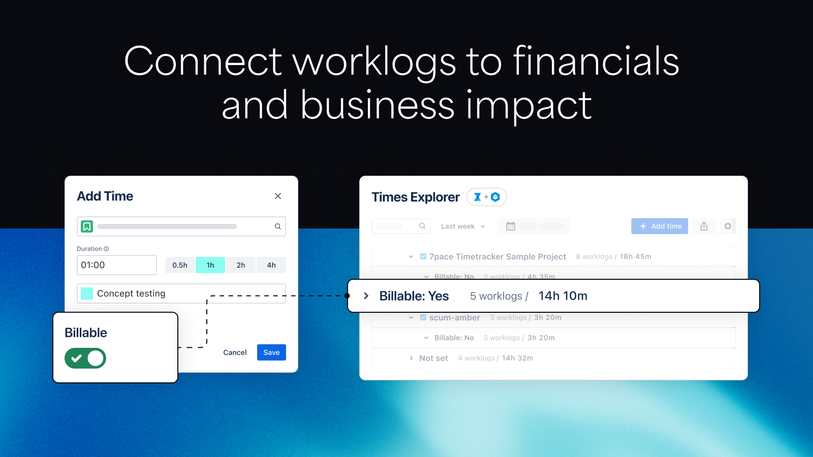 Track billable hours in Jira together with in-depth time data.