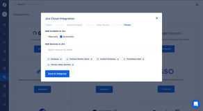 Select all the services from which issue must be reflected in Jira.
And select the mode of Jira Issue to be created either Manually or Automatically.
