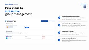 Four steps to stress-free group management