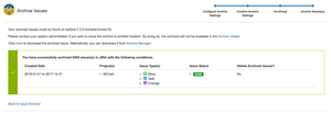 Download the zip file once the archive request has completed. It is possible to download later too.