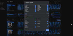 Easy disable and enable activities for your team activity report in Jira. Add up to 10 custom events per report