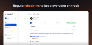 Regular check-ins to keep everyone on track