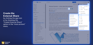 Create External Share with just a few clicks