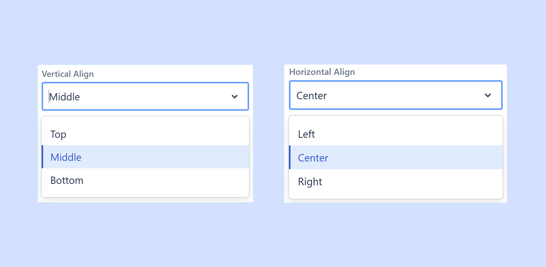 Select exactly which options you want