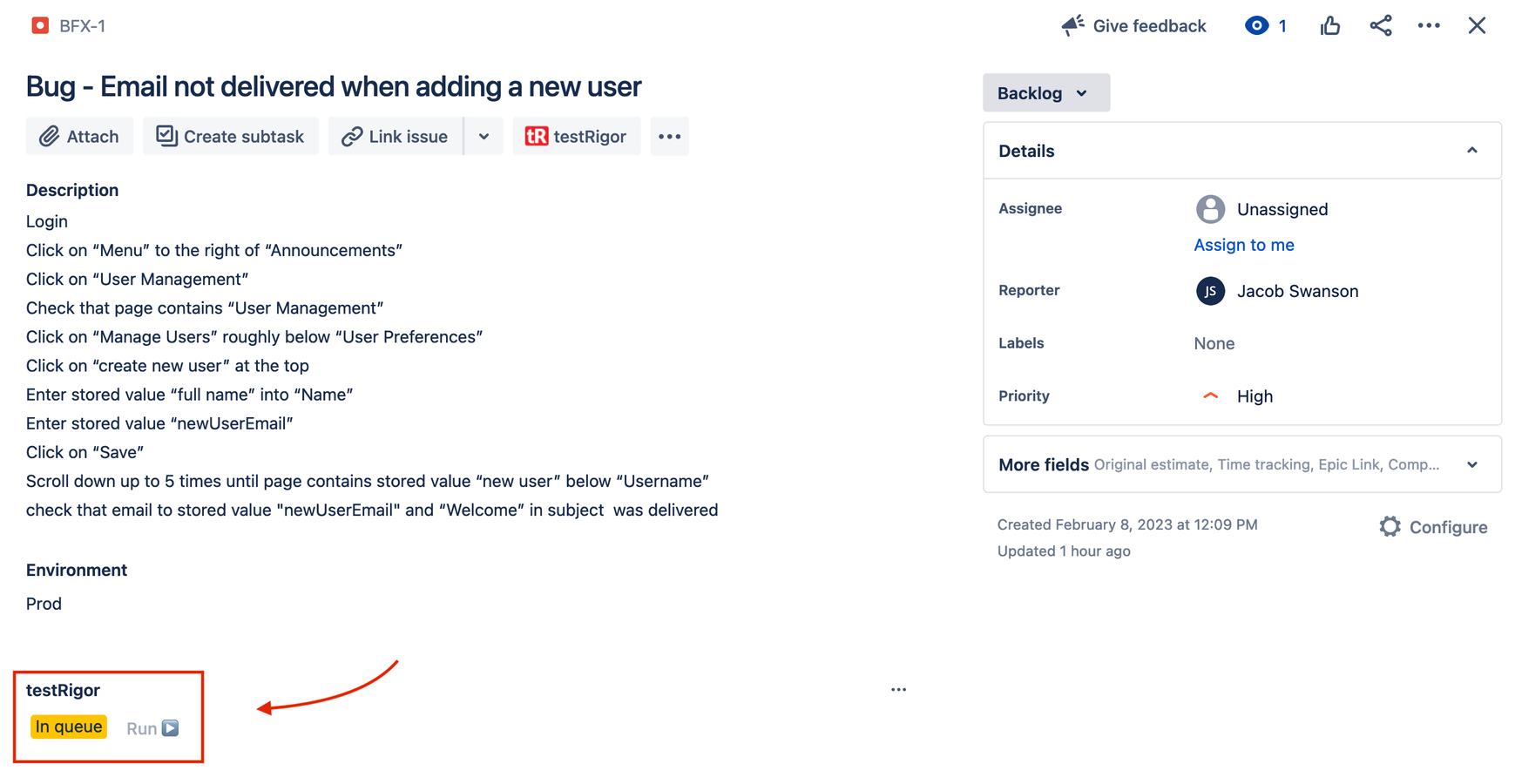 Execute your Jira tickets as automated test code
