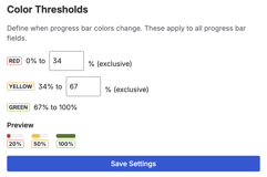 Customize colors of the progress bars.