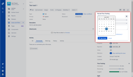 Log time directly to selected date