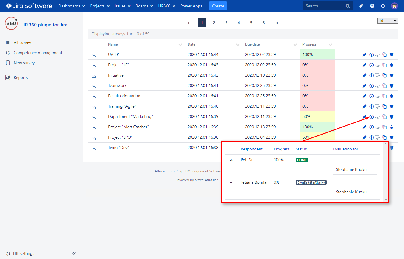 We are convinced its very important for you do not lose the feedback from your colleagues by attempting complicated or confusing survey. So we offer you to create easy survey in the "New survey" section.