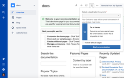 Here you can select where you want your page to be synced to
