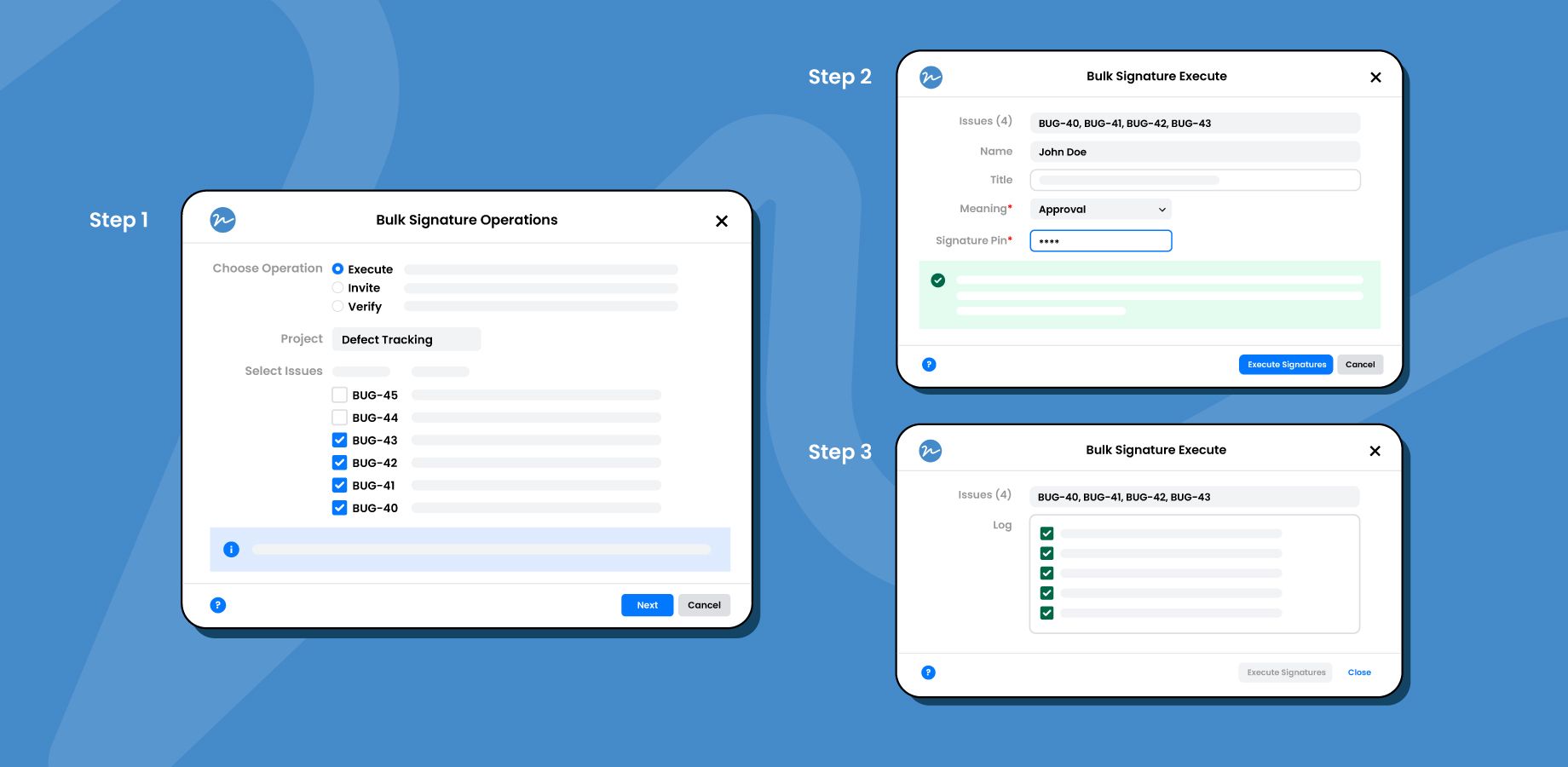 Say goodbye to time-consuming repetition. With eSign, you’ll be able to invite multiple users and sign multiple issues in a single operation.