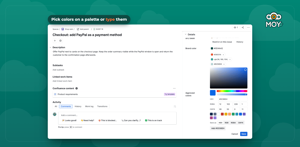 Color fields keep the format people picked plus HEX, RGB, RGBA and CMYK, ready for automation smart values and JQL.
