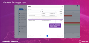 Create timeline markers for milestones, deadlines and other key dates so important planning events stay visible alongside resource assignments.