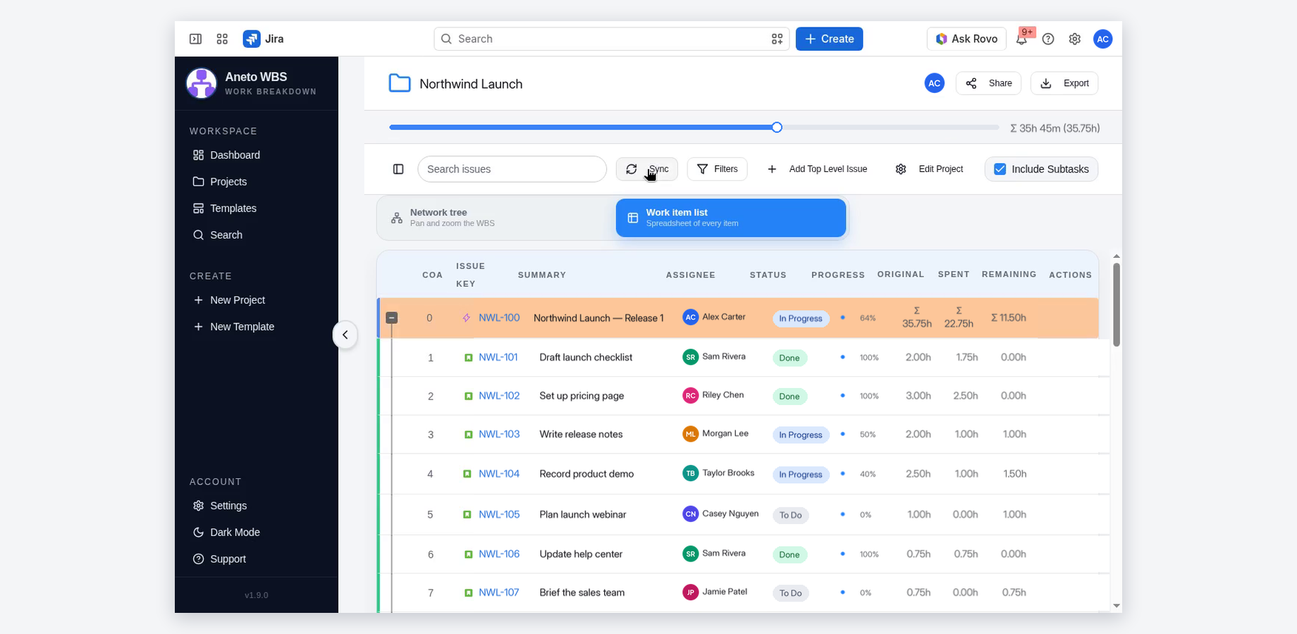 Live team editing, with Jira sync.
