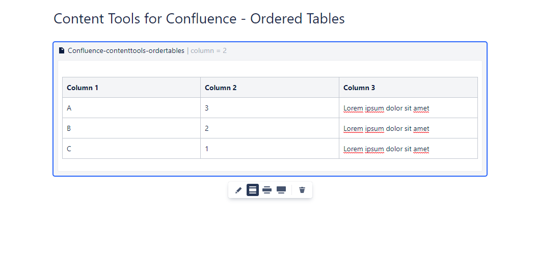 Macro options define the sorting.