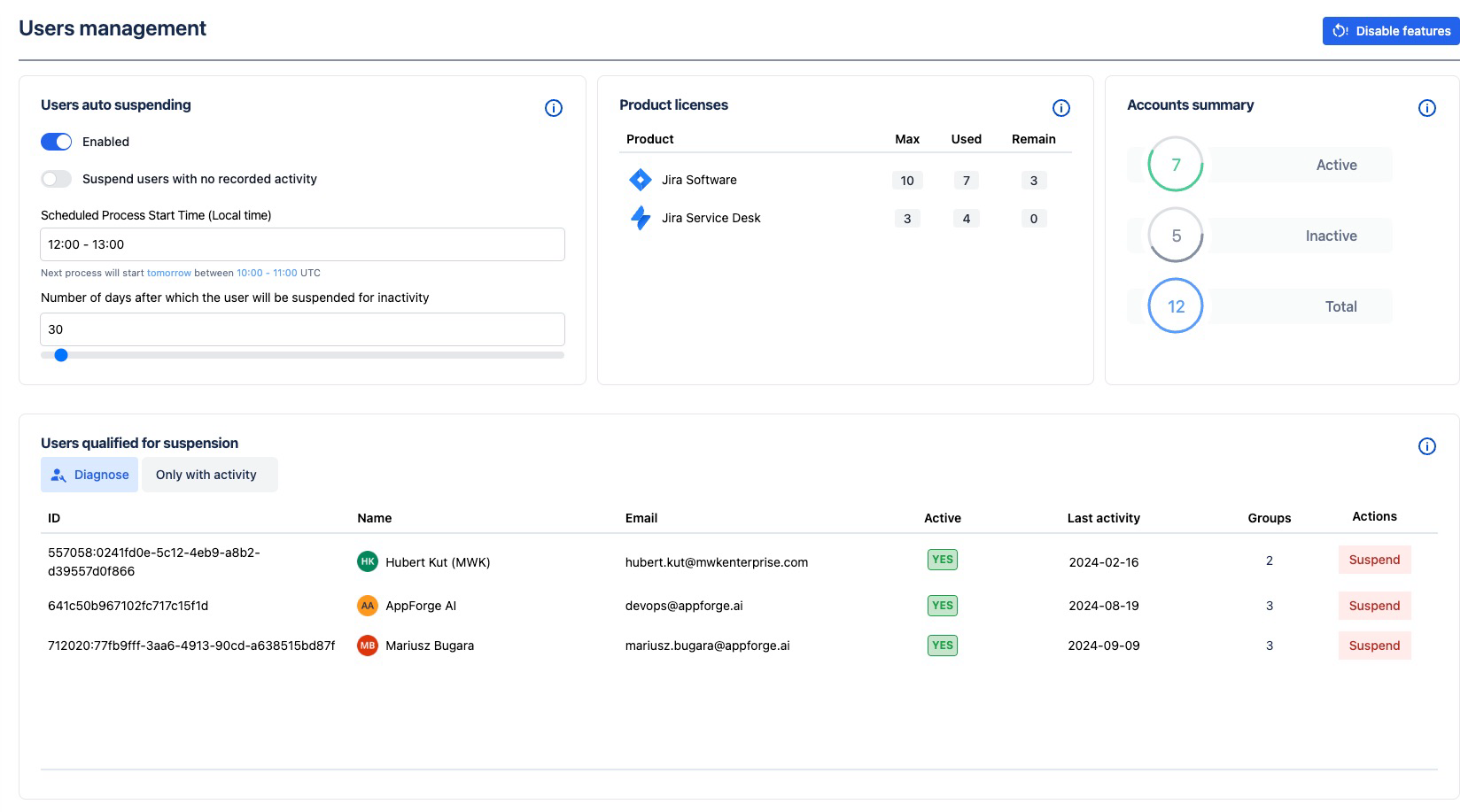 Optimize license use, cut costs, and ensure efficient Jira management effortlessly.