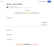 Title macro examples