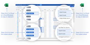 You can copy paste values or even whole issues internally and also to/from Excel.