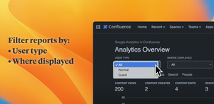 Filter Reports by:
• User type
• Where displayed