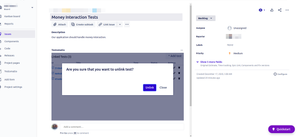 Unlink a Test from a Jira Issue