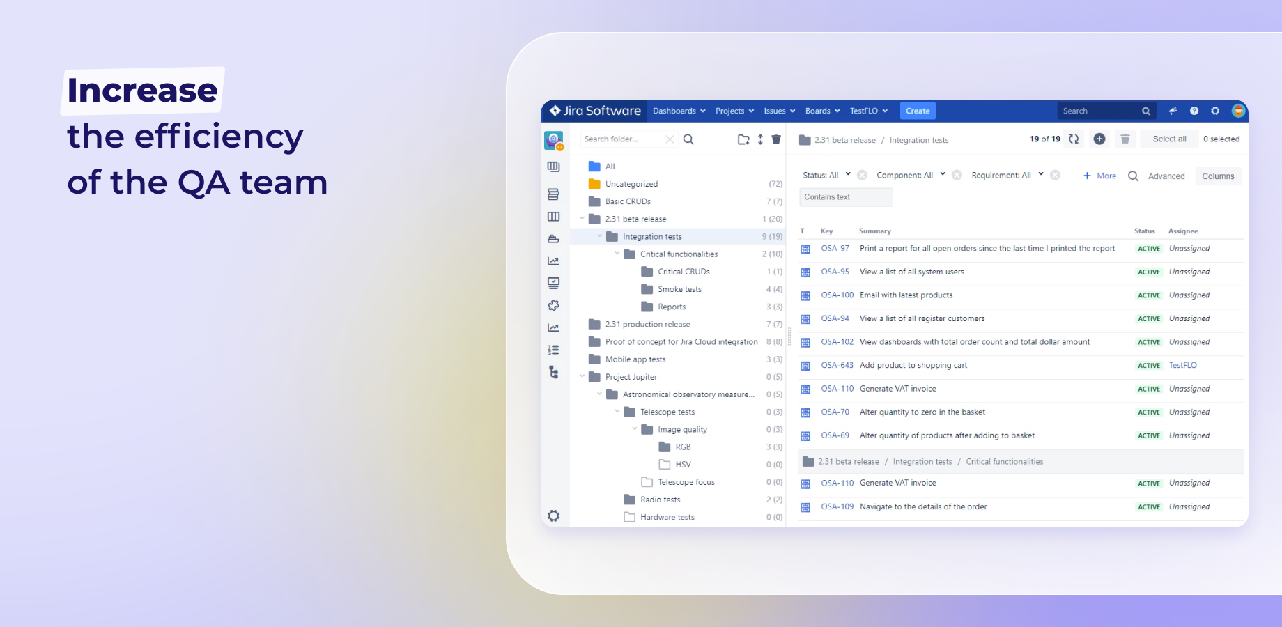 Increase the efficiency of the QA team