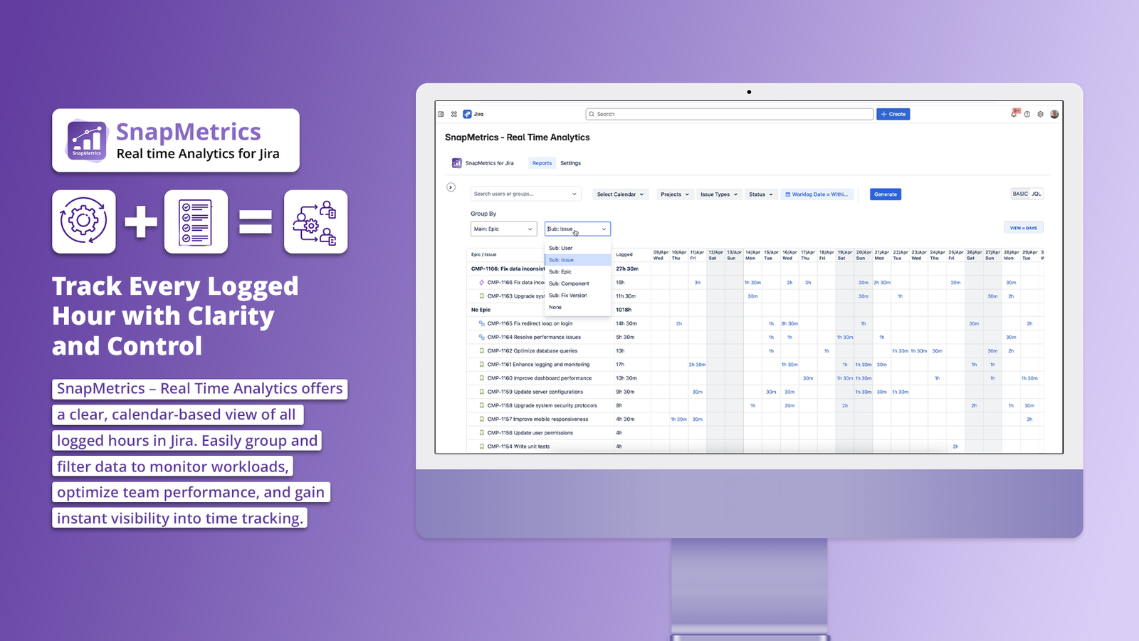 Track Jira issue activity as it happens.