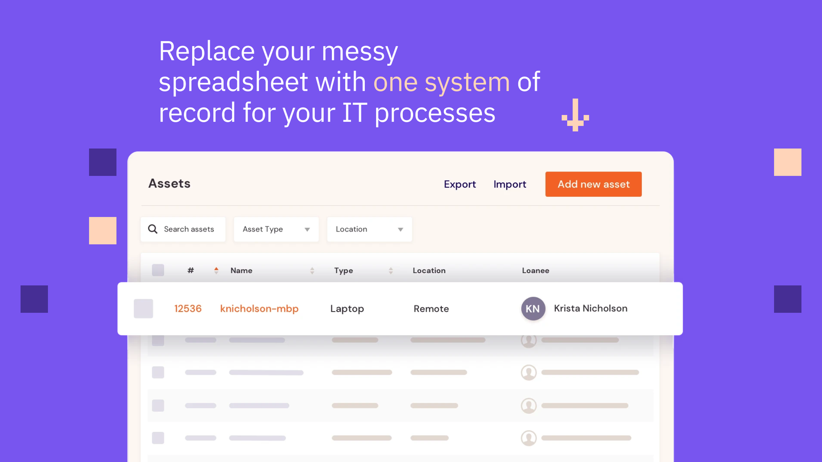 Replace your messy spreadsheet