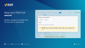 Restrict access to the didit checklist hub for any user or user group