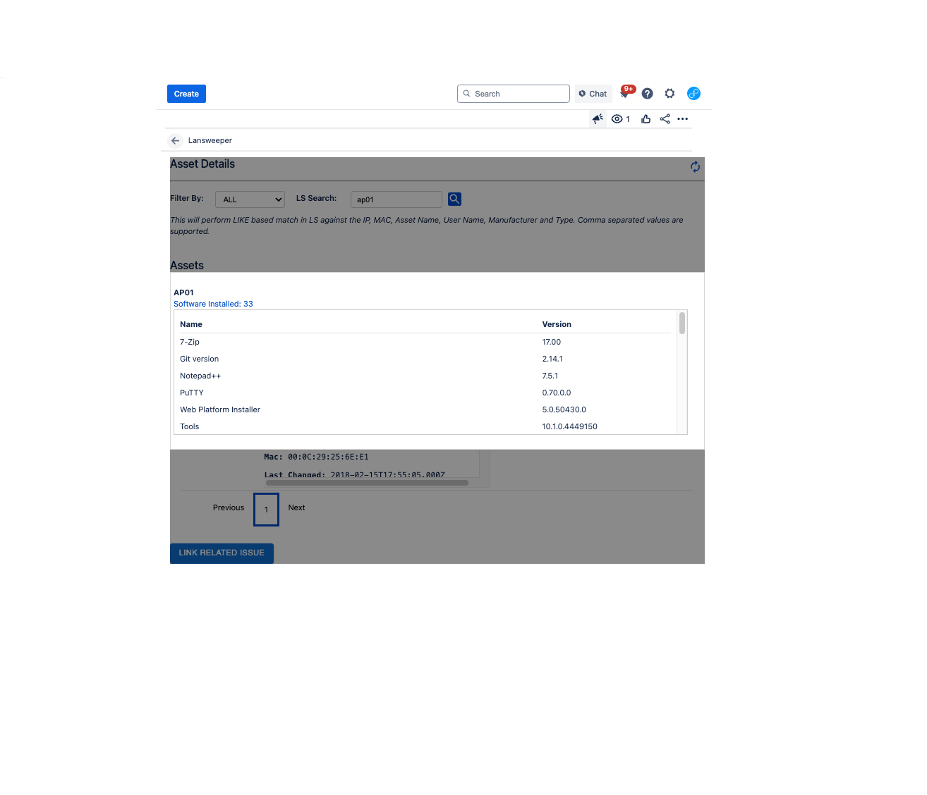 Installed Software & Vulnerability data available