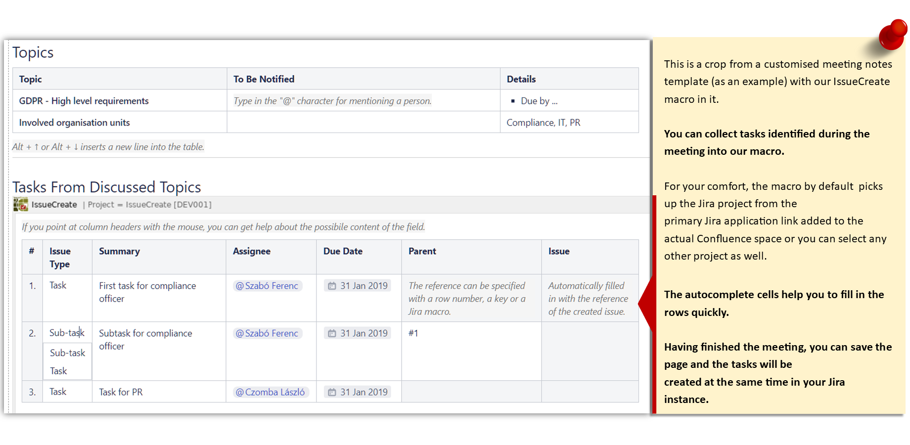 IssueCreate in action.