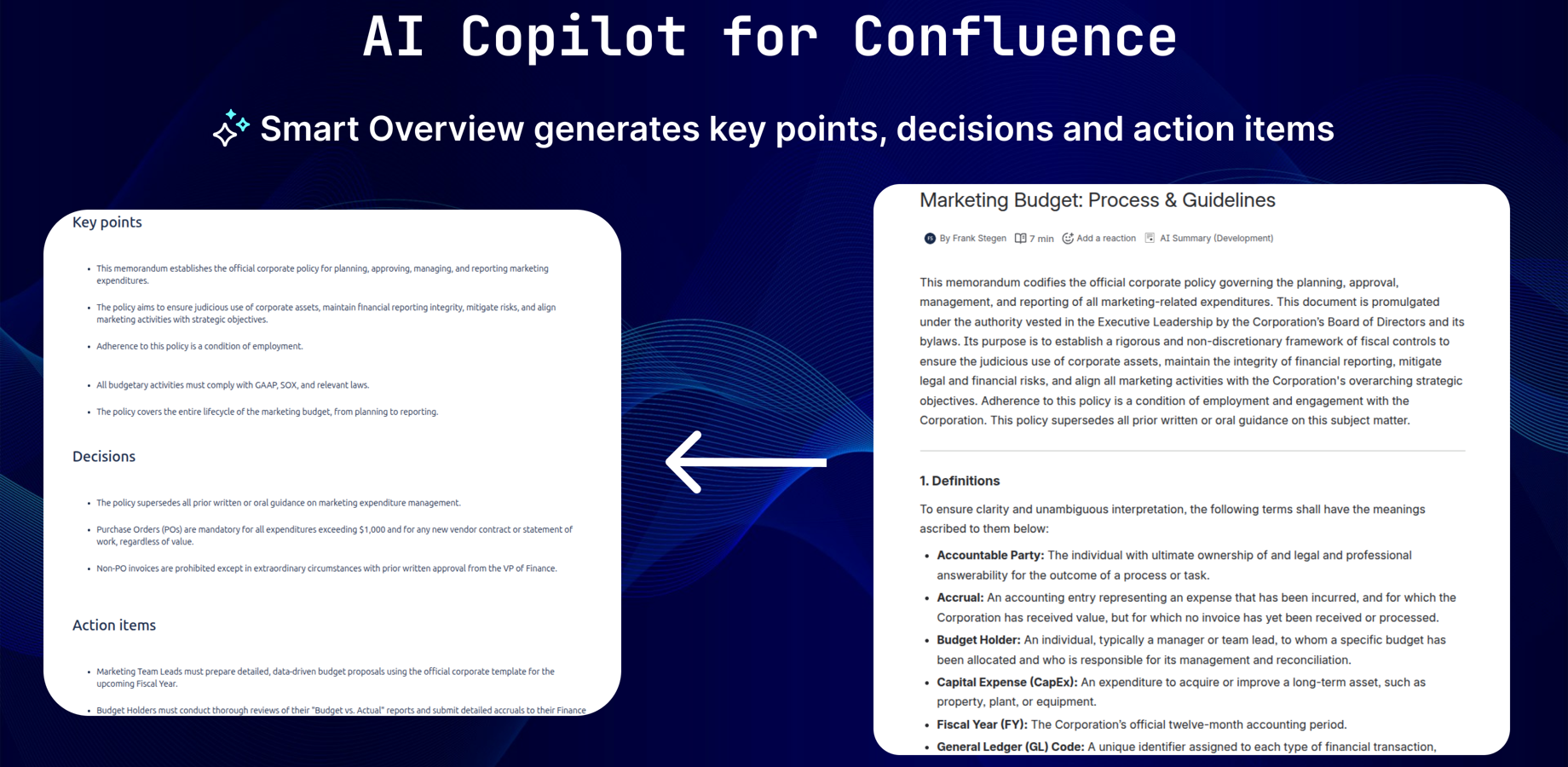 Get AI powered actionable insights