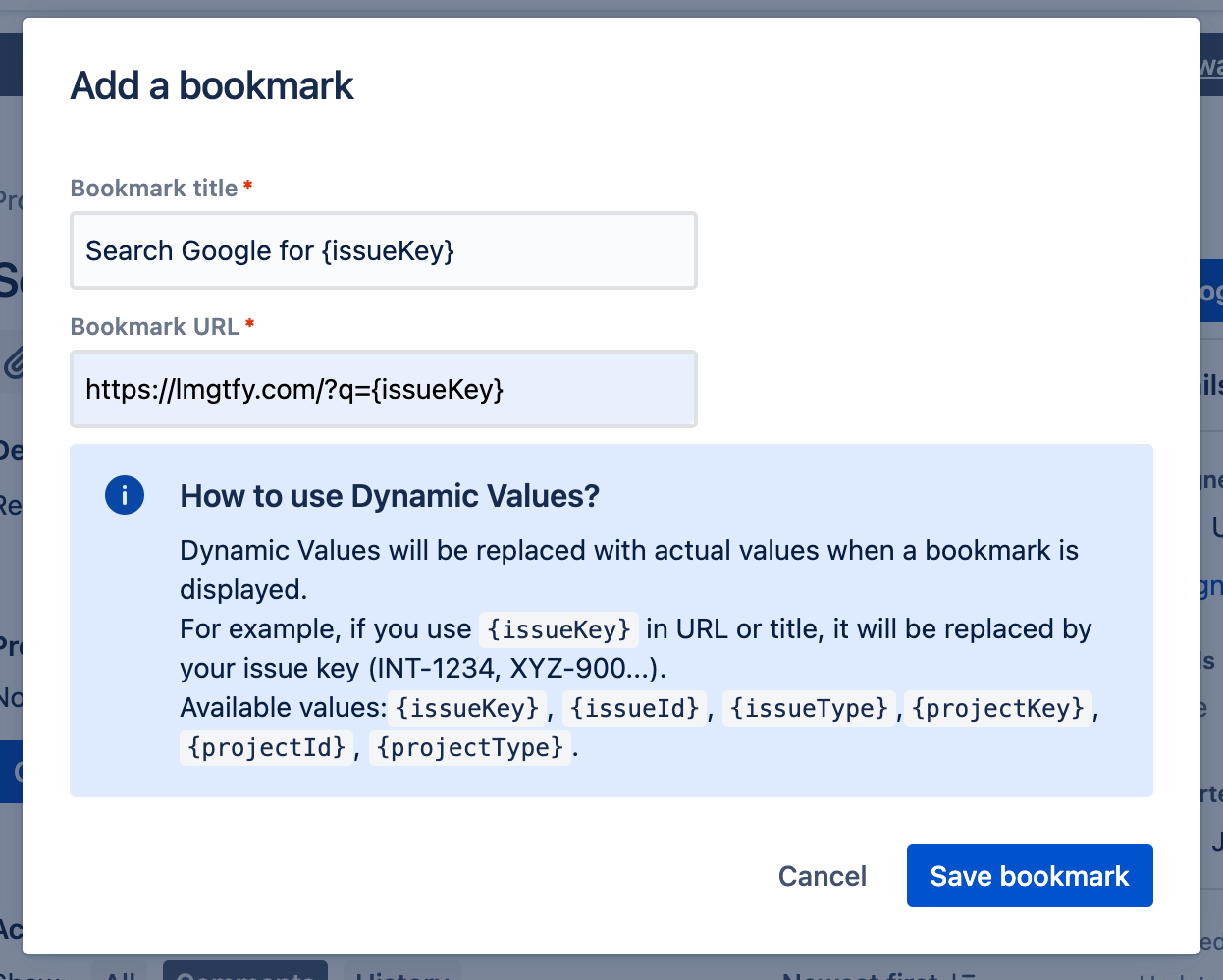 Use dynamic values