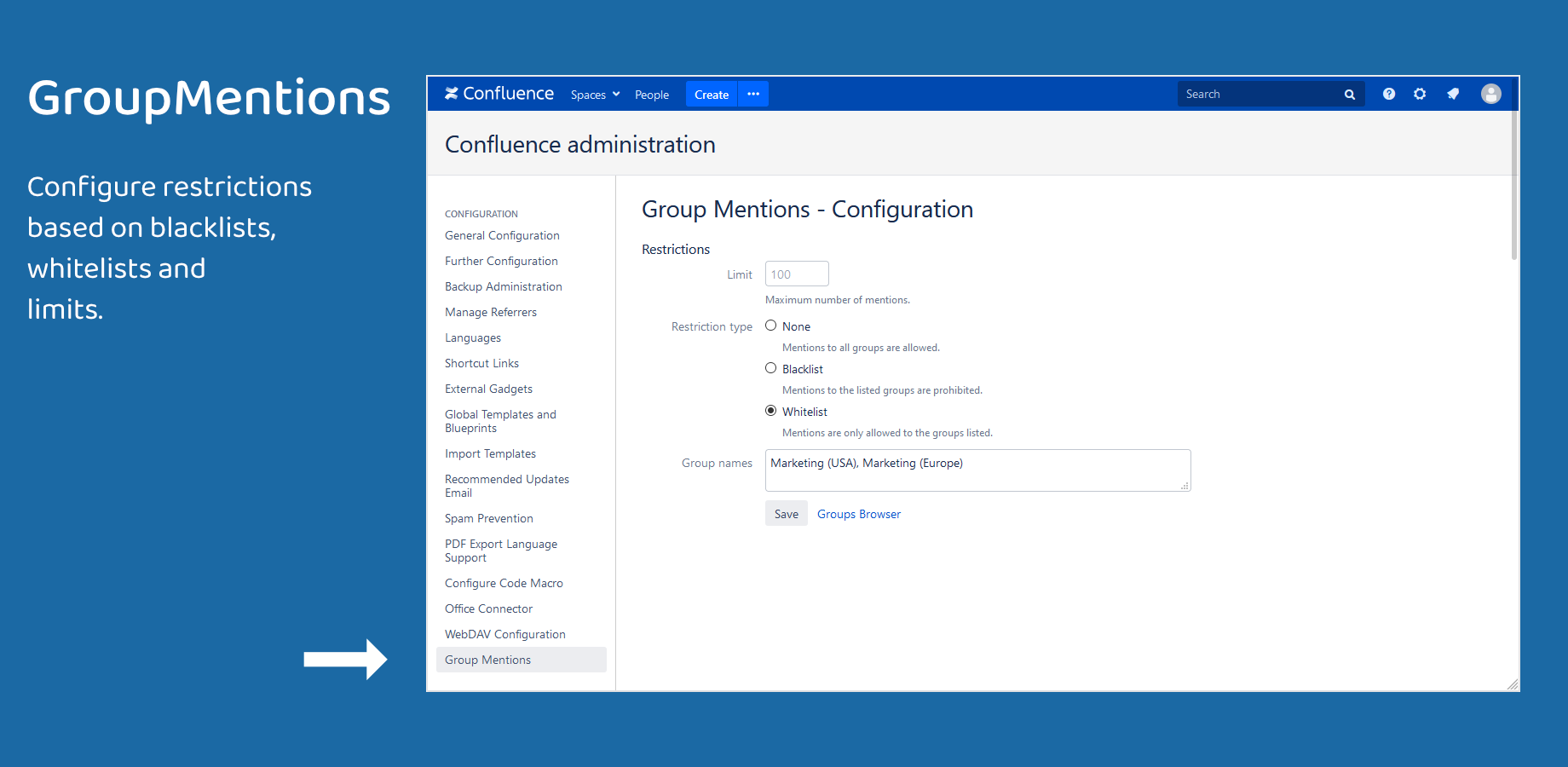 Group Mentions configuration