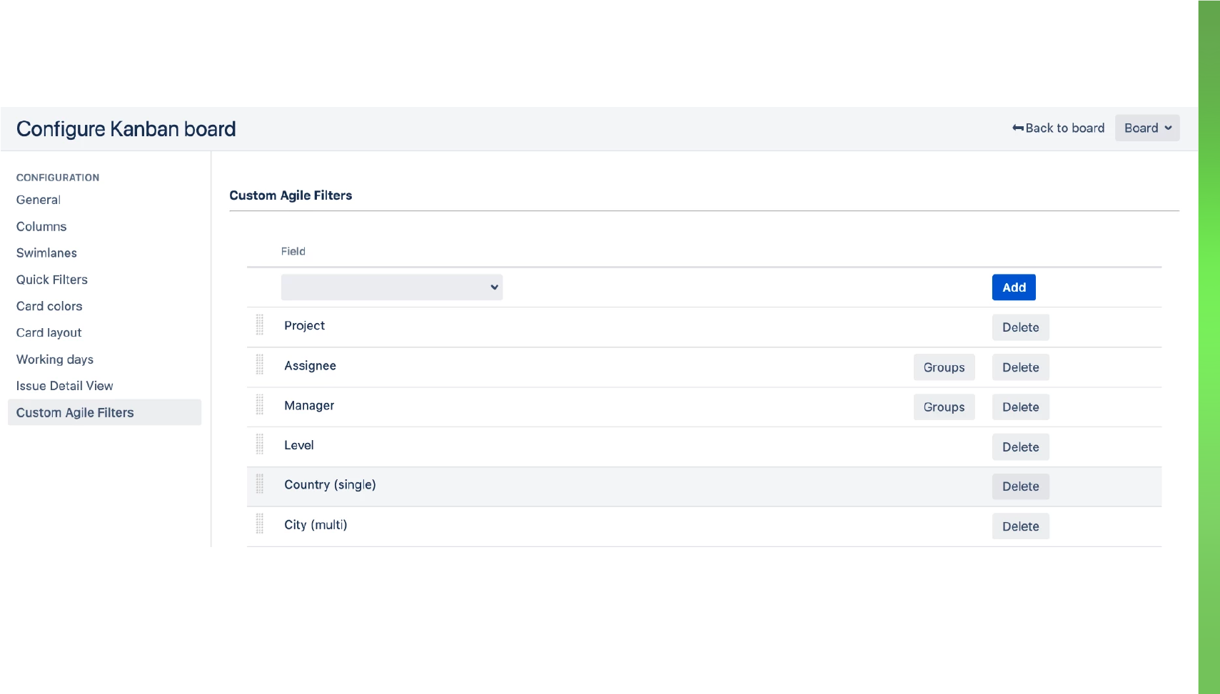 Jira admins just need to add fields to the board, including custom fields.