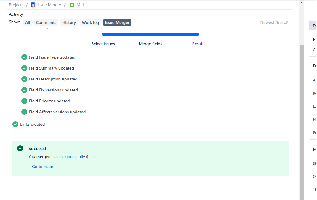That’s it! You just merged issues!