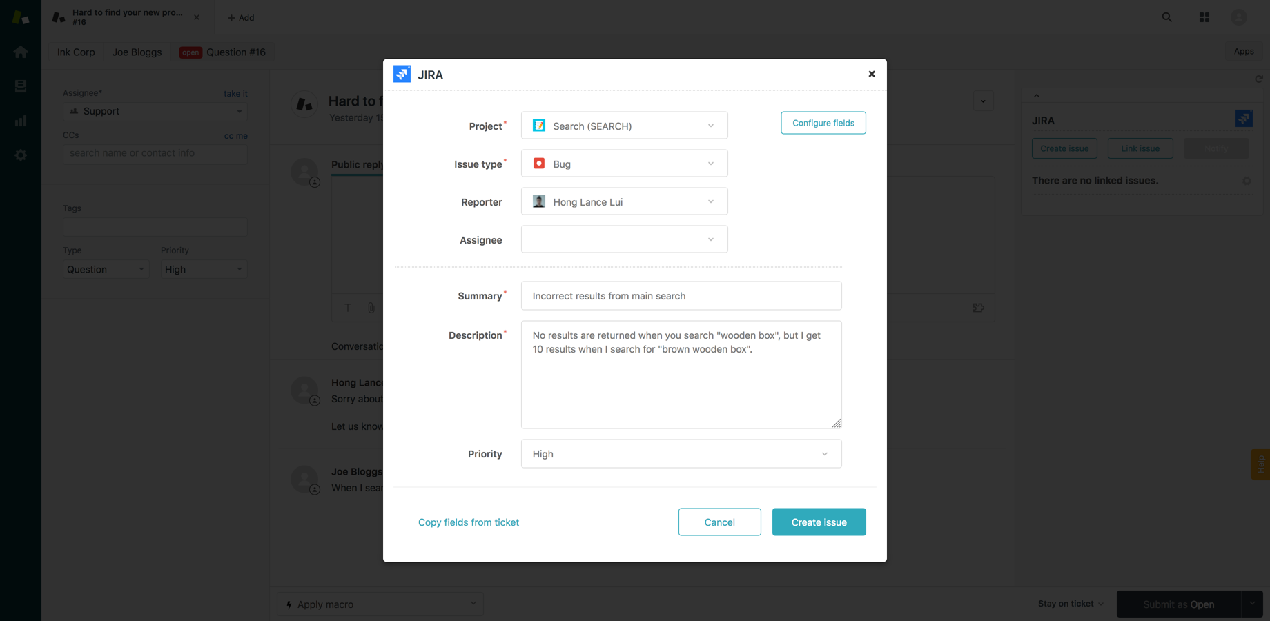 Specify more detail when creating Jira issues from Zendesk, allowing for better communication with your engineering teams.