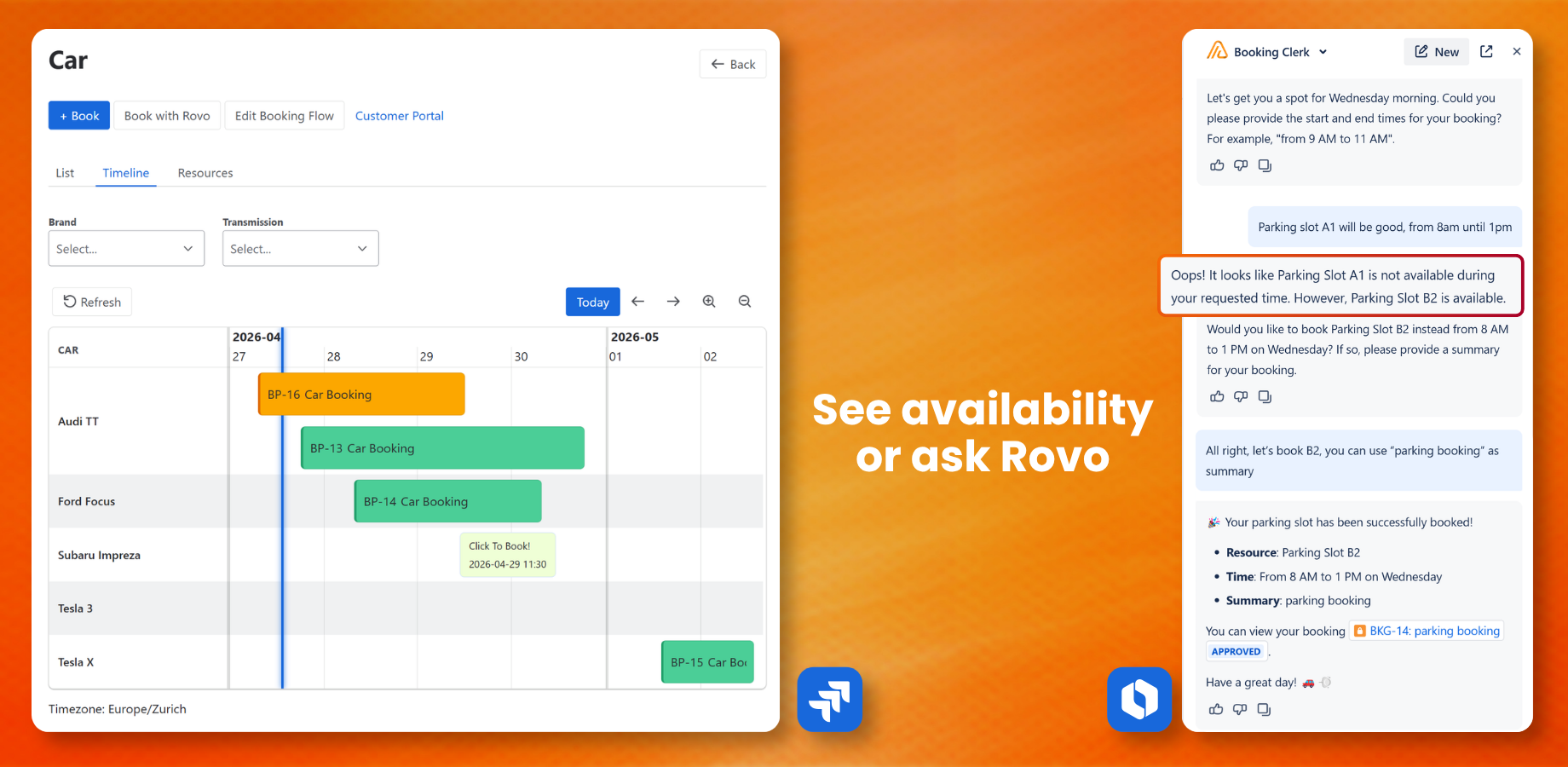 Scan the timeline or chat with the Rovo Agent