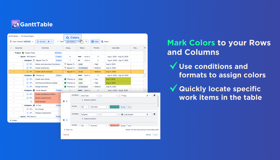 Assign colors to your rows and columns