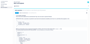 REST API Explorer | Simplify the development of your own API client and perform your REST requests directly in the REST API Explorer.