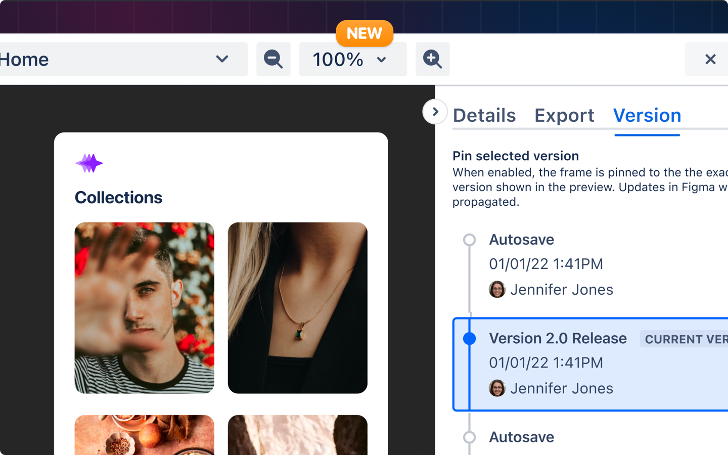 The right design and version, instantly