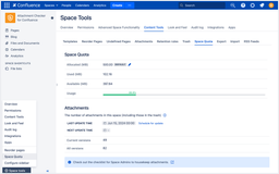Space Quota in Space Tools