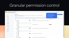 Granular permission control