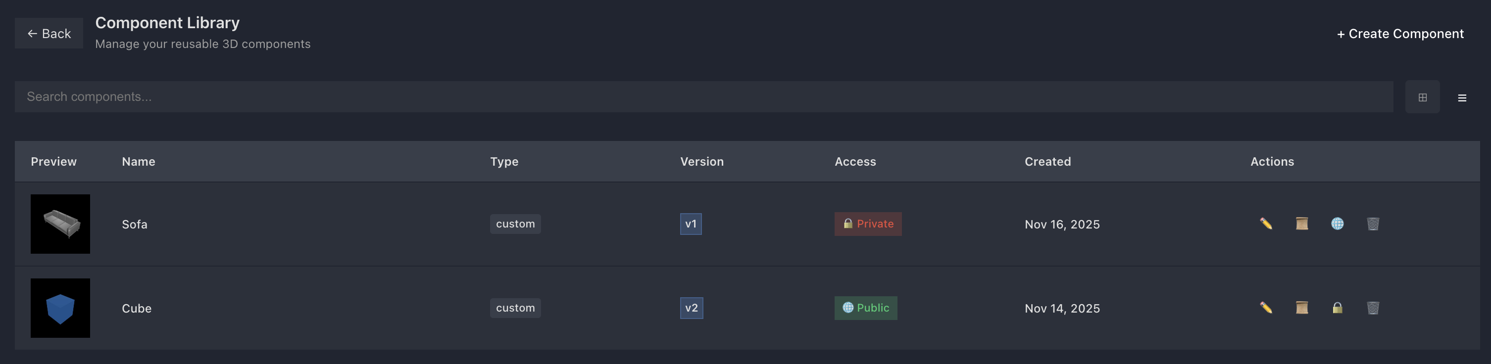 Share Component Library