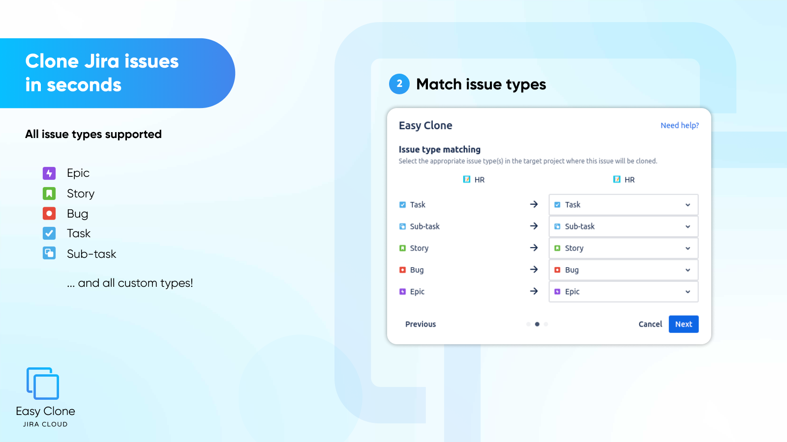 Issue type matching